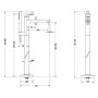 Duravit Wave Einhebel-Wannenmischer bodenstehend - Detailansicht