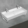 Villeroy & Boch Memento 2.0 Lavabo 100 cm con 2 fori per rubinetto, con troppopieno