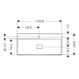 hansgrohe Xevolos E Lavabo 100 x 48 cm con foro rubinetto senza troppo pieno