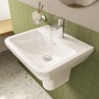 Vasque VitrA Integra 50 cm, avec trop-plein, 1 trou de robinet au centre - vue technique