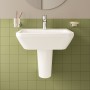VitrA Integra Waschtisch 50 cm, mit Überlaufloch, 1 Hahnloch mittig - Detailansicht