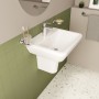 VitrA Integra Waschtisch 50 cm, mit Überlaufloch, 1 Hahnloch mittig - technische Ansicht