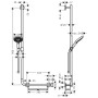hansgrohe Raindance Select S 120 Unica Comfort Brauseset 110 cm L - Produktansicht