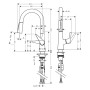 hansgrohe Talis M51 Miscelatore monocomando per cucina 160, doccetta estraibile, 2 getti - vista dettagliata
