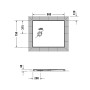Receveur de douche Duravit Tempano 90 x 75 cm, avec Antidérapant