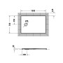 Receveur de douche Duravit Tempano 100 x 70 cm, avec revêtement antidérapant