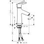 hansgrohe Talis S Miscelatore monocomando per lavabo 100 LowFlow - vista dettagliata