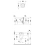Duravit Urinal ohne Deckel für Starck 1 & 2 - technische Ansicht