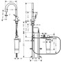 Sistema di filtrazione hansgrohe Aqittura M91 210, beccuccio estraibile, 1getto, sBox, Set di avviamento - immagine prodotto