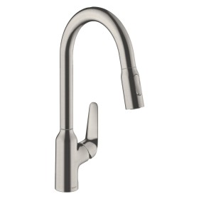 hansgrohe Focus M42 Miscelatore monocomando per cucina 220, doccetta estraibile, 2 getti