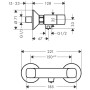 hansgrohe Logis 2-Griff-Brausemischer Aufputz - Detailansicht