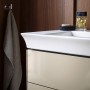 Meuble vasque Duravit White Tulip 75 cm, avec trop-plein sans trou de robinet - vue technique