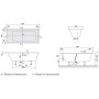 Villeroy & Boch Subway Duo-Badewanne 190 x 90 cm, Airpool Entry, Technik Position 1
