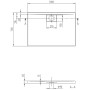 Receveur de douche Villeroy & Boch Architectura Metalrim 100 x 70 x 4,8 cm