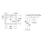 Villeroy & Boch Hommage Lavabo incasso 63 x 52,5 cm, con troppo pieno - vista tecnica
