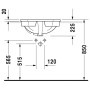 Lavabo encastré Duravit 1930 58 cm - photo produit