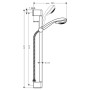 Set hansgrohe Crometta 85 1jet/Unica'Crometta 65 cm DN15 - vista dettagliata