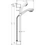 Set hansgrohe Crometta 85 1jet/Unica'Crometta 65 cm DN15 - vista tecnica