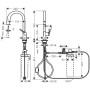 Sistema di filtraggio hansgrohe Aqittura M91 210, beccuccio estraibile, 1getto