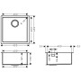 hansgrohe S719-U400 Unterbauspüle 400 - Detailansicht