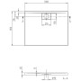 Receveur de douche Villeroy & Boch Architectura Metalrim 100 x 80 x 4,8 cm