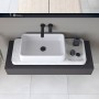 Ensemble de consoles en pierre Duravit Qatego avec lavabo sur console 100 x 41 cm