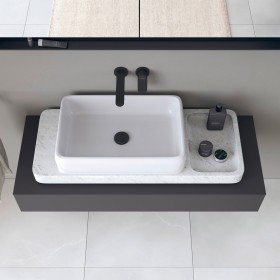 Ensemble de consoles en pierre Duravit Qatego avec lavabo sur console 100 x 41 cm