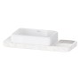 Ensemble de consoles en pierre Duravit Qatego avec lavabo sur console 100 x 41 cm - vue détaillée