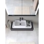 Ensemble de consoles en pierre Duravit Qatego avec lavabo sur console 100 x 41 cm - vue technique