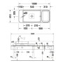 Ensemble de consoles en pierre Duravit Qatego avec lavabo sur console 100 x 41 cm