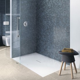 Piatto doccia Villeroy & Boch Squaro Infinity 100 x 80 cm, lato lungo tagliato