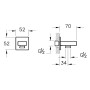 VitrA Root Square Wandanschlussbogen 1/2“ - Detailansicht