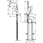 hansgrohe Talis Select M51 Miscelatore monocomando per cucina 300, doccetta estraibile, 2 getti, sBox - vista dettagliata