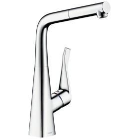 hansgrohe Miscelatore monocomando per cucina Metris M71 320, beccuccio estraibile, 1jet