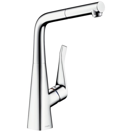 hansgrohe Miscelatore monocomando per cucina Metris M71 320, beccuccio estraibile, 1jet