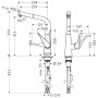 hansgrohe Miscelatore monocomando per cucina Metris M71 320, beccuccio estraibile, 1jet - vista dettagliata