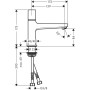 Miscelatore per lavabo hansgrohe Metropol Select 100 con scarico Push-Open - vista dettagliata