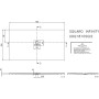 Receveur de douche Villeroy & Boch Squaro Infinity 180 x 100 cm - photo produit