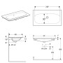 Vasque meuble Geberit Acanto 90 x 48 cm - photo produit