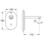 GROHE Eurosmart Cosmopolitan E Électronique Infrarouge Bluetooth pour lavabo - vue détaillée