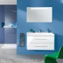 Villeroy & Boch Avento Schrankwaschtisch 100 x 47 cm, mit 1 Hahnloch und Überlauf - technische Ansicht