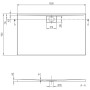 Receveur de douche Villeroy & Boch Architectura Metalrim 150 x 90 x 4,8 cm