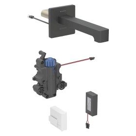 Robinet de lavabo mural Geberit Brenta, fonctionnement sur batterie, pour boîtier de fonction UP
