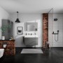 hansgrohe Rainfinity Supporto a parete Porter 500 con mensola e porta-doccia a sinistra - vista dettagliata