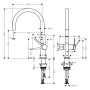 Rubinetto monocomando per cucina hansgrohe Talis M54 220, valvola di arresto apparecchi, 1jet - vista dettagliata
