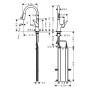 hansgrohe Talis M51 Miscelatore monocomando da cucina 200, doccetta estraibile, 2 getti, sBox - vista dettagliata