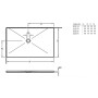 Receveur de douche Villeroy & Boch Subway Infinity 90 x 90 cm pour installation en angle à gauche
