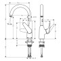 hansgrohe Focus M42 Miscelatore monocomando per cucina 220, 1jet - vista dettagliata