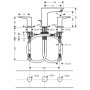 Robinet de lavabo 3 trous hansgrohe Talis E avec vidage à tirette - vue détaillée