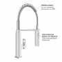 Rubinetto monocomando GROHE Eurocube con doccetta professionale - vista tecnica